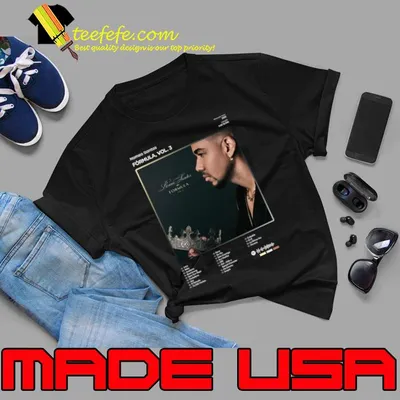 Top romeo Santos Formula Vol. 3 Tracklist Album T-Shirt