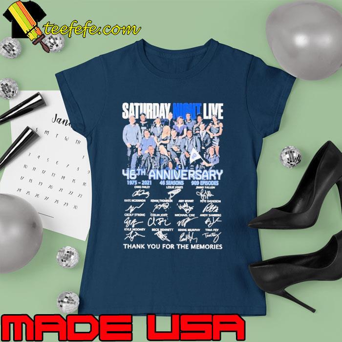 Top saturday night live 46th anniversary thank you for the memories signature s Ladies tee Top saturday night live 46th anniversary thank you for the memories signature s Ladies tee