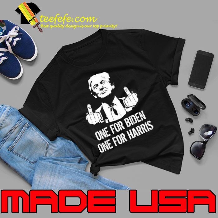 Trump Middle Finger One For Biden One For Harris 2023 Shirt Trump Middle Finger One For Biden One For Harris 2023 Shirt