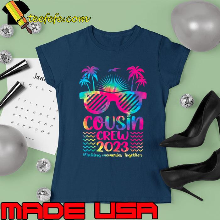 Vacation Beach Family Trip Reunion Cousin Crew 2023 Tie Dye T-Shirt Ladies tee Vacation Beach Family Trip Reunion Cousin Crew 2023 Tie Dye T-Shirt Ladies tee