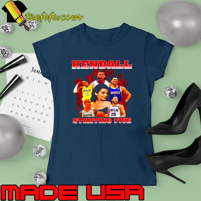 Vintage Wash Kendall Starting Five Loahaddian Kendall Jenner Team 90s T-Shirt Ladies tee Vintage Wash Kendall Starting Five Loahaddian Kendall Jenner Team 90s T-Shirt Ladies tee