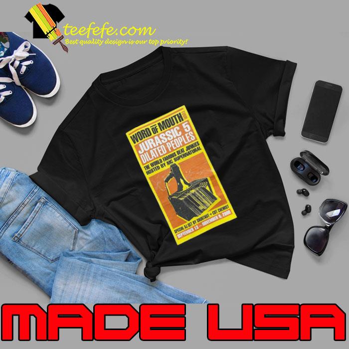 Vintage Word of Mouth Jurassic Dilated Peoples World Famous Beat T-Shirt Unisex Vintage Word of Mouth Jurassic Dilated Peoples World Famous Beat T-Shirt Unisex