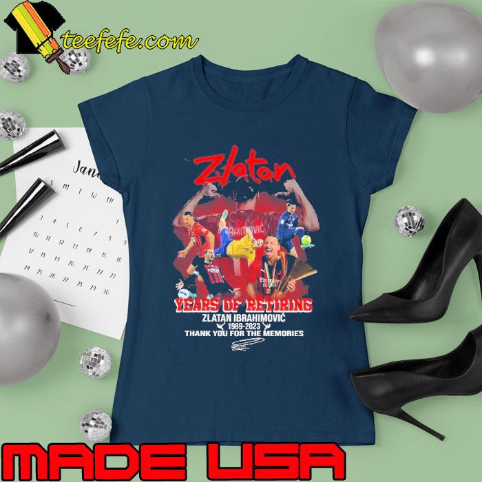 Zlatan ibrahimovic 1989 2023 thank you for the memories signature s Ladies tee Zlatan ibrahimovic 1989 2023 thank you for the memories signature s Ladies tee
