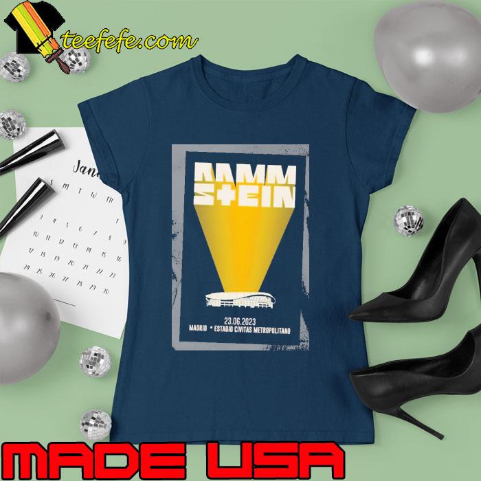 2023 Official rammstein madrid Spain 06 23 2023 poster s Ladies tee 2023 Official rammstein madrid Spain 06 23 2023 poster s Ladies tee