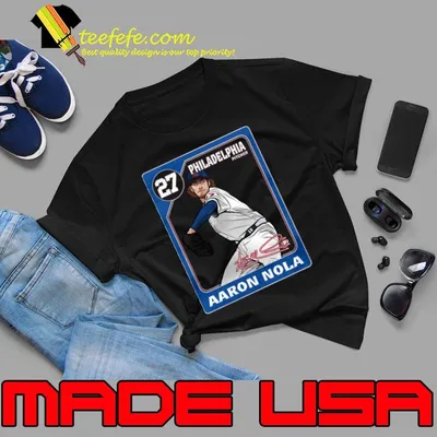 Aaron Nola Philadelphia Pitcher Baseball Signature MLB Card T-Shirt
