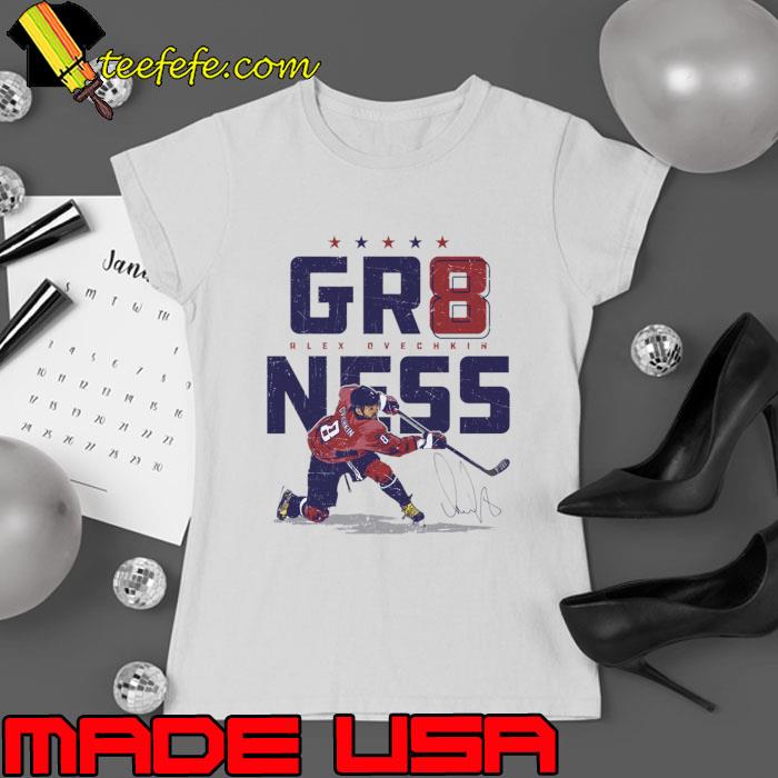 Alex Ovechkin Signature Russian ice Hockey Washington GR8NESS T-Shirt Ladies tee Alex Ovechkin Signature Russian ice Hockey Washington GR8NESS T-Shirt Ladies tee