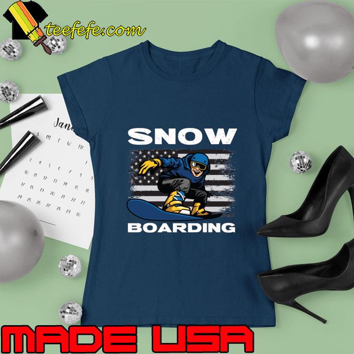 American Snow boarding usa flag T-Shirt Ladies tee American Snow boarding usa flag T-Shirt Ladies tee
