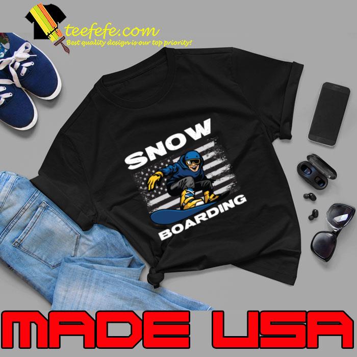 American Snow boarding usa flag T-Shirt