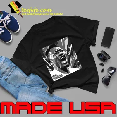 Andre Onana a Cameroonian footballer Illustration in Grayscale T-Shirt