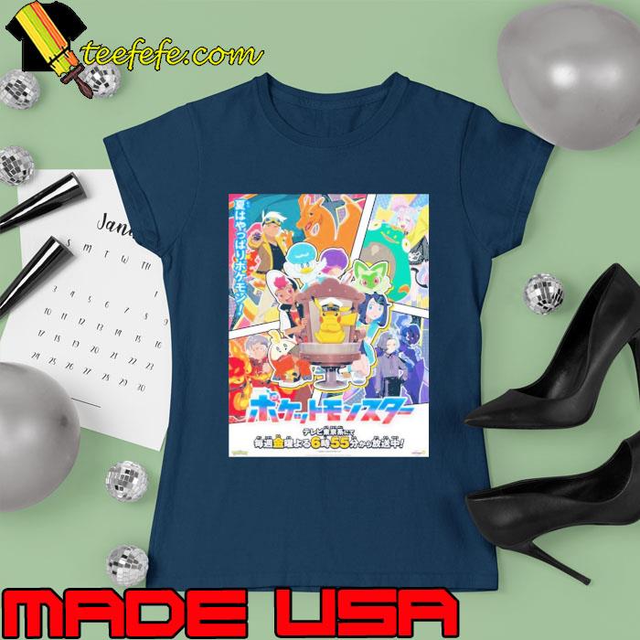 Anime Pokemon horizons the series poster s Ladies tee Anime Pokemon horizons the series poster s Ladies tee