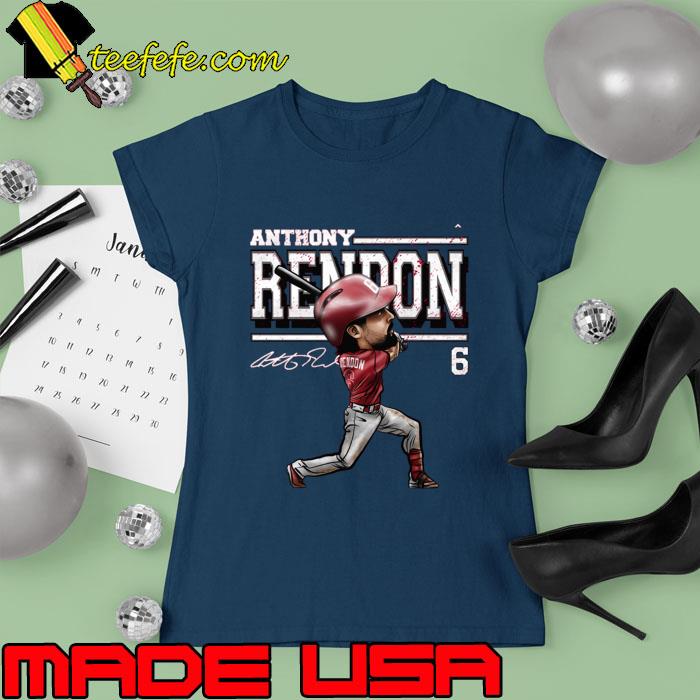 Anthony Rendon Los Angeles A Cartoon Signature Baseball League T-Shirt Ladies tee Anthony Rendon Los Angeles A Cartoon Signature Baseball League T-Shirt Ladies tee
