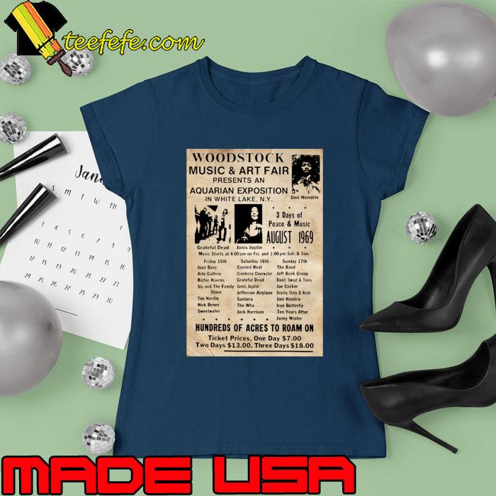Awesome woodstock Music And Art Fair Aquarian Exposition 1969 Rainbow Poster T-Shirt Ladies tee Awesome woodstock Music And Art Fair Aquarian Exposition 1969 Rainbow Poster T-Shirt Ladies tee