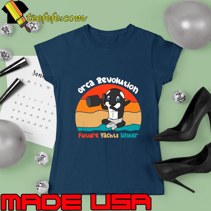 Baby Orca Eat The Rich and Sink The Yachts Vintage T-Shirt Ladies tee Baby Orca Eat The Rich and Sink The Yachts Vintage T-Shirt Ladies tee