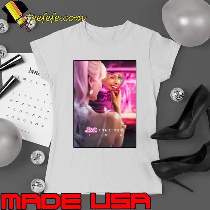 Barbenheimer heart Barbie Pink an Internet phenomenon T-Shirt Ladies tee Barbenheimer heart Barbie Pink an Internet phenomenon T-Shirt Ladies tee