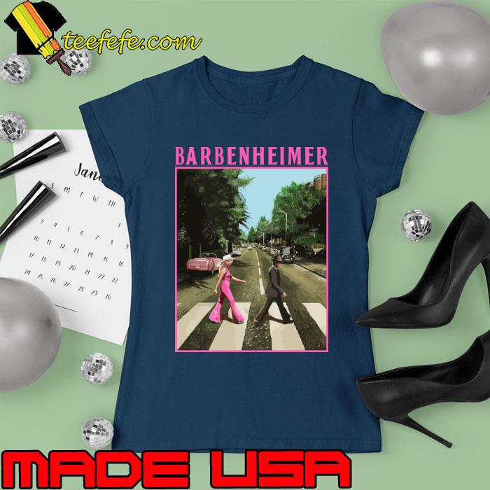 Barbenheimer Road Barbie Abbey road Movies Summer T-Shirt Ladies tee Barbenheimer Road Barbie Abbey road Movies Summer T-Shirt Ladies tee