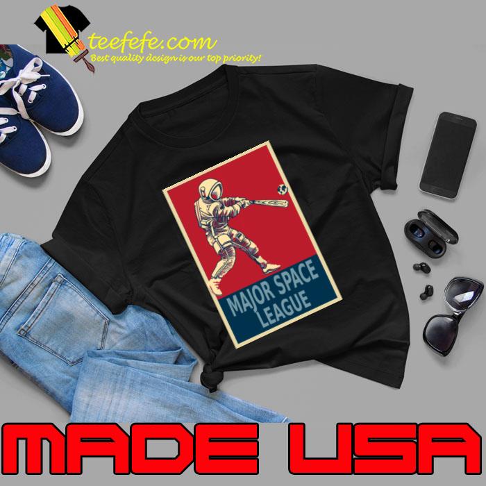 Baseball Astronaut Major Space League T-Shirt