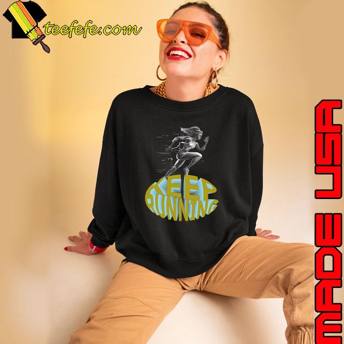 Best keep Runnig Girl Gold and Teal T-Shirt Best keep Runnig Girl Gold and Teal T-Shirt