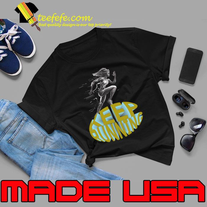 Best keep Runnig Girl Gold and Teal T-Shirt Unisex Best keep Runnig Girl Gold and Teal T-Shirt Unisex