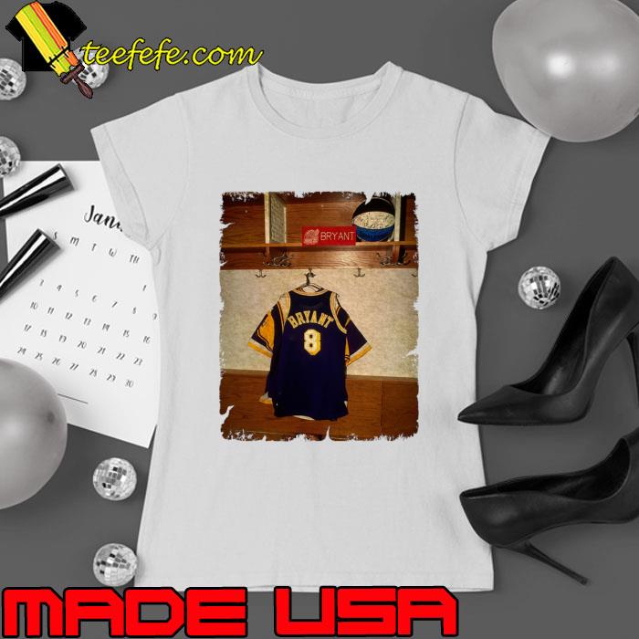 Bryant 8 Jersey in Locker Room Legend Basketball T-Shirt Ladies tee Bryant 8 Jersey in Locker Room Legend Basketball T-Shirt Ladies tee