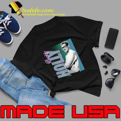 Buddy Holly Amerian Singer And Songwriter Guitar 1936 T-Shirt