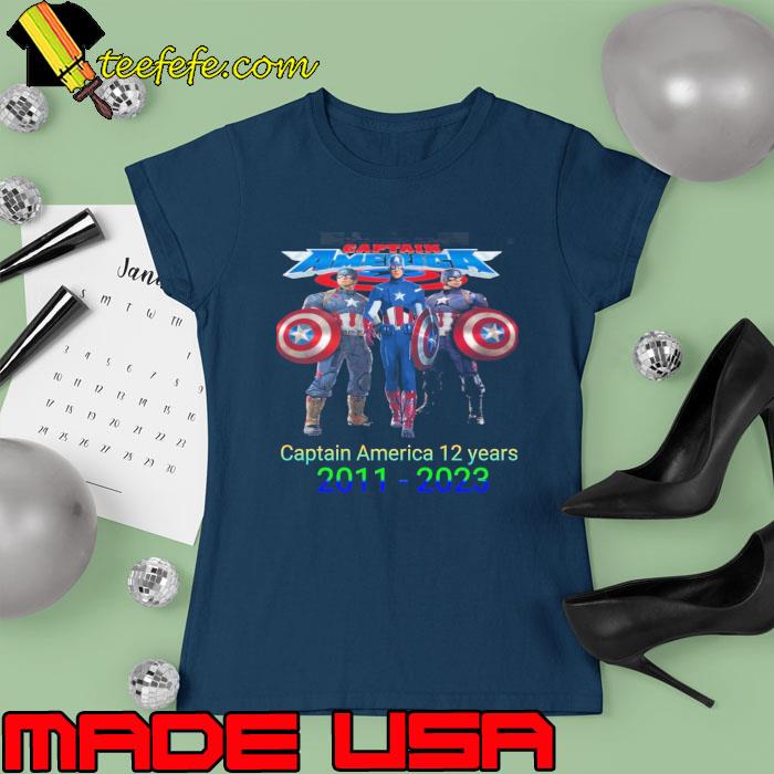 Captain america 12 years 2011 2023 s Ladies tee Captain america 12 years 2011 2023 s Ladies tee