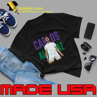 Carlos Alcaraz Signature 2023 Wimbledon Champion Tennis T-Shirt