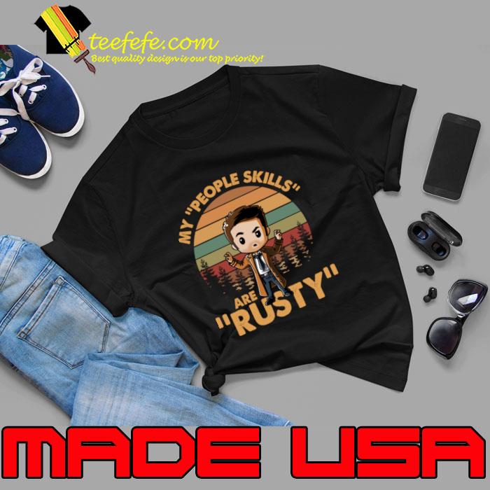 Castiel Supernatural My People Skills Are Rusty Cartoon Vintage T-Shirt Castiel Supernatural My People Skills Are Rusty Cartoon Vintage T-Shirt