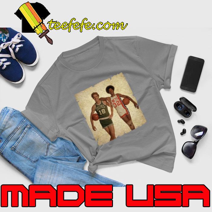 Dave Cowens and Julius Erving in 1976 Basketball Celtics And Nets T-Shirt Unisex Dave Cowens and Julius Erving in 1976 Basketball Celtics And Nets T-Shirt Unisex