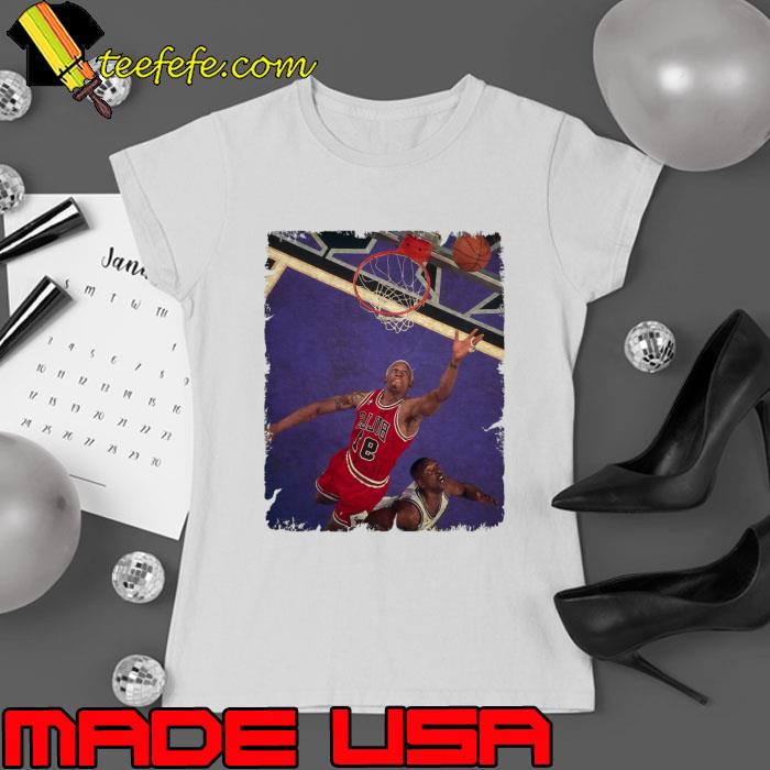 Dennis Rodman Chicago Bulls vs Sacramento Kings T-Shirt Ladies tee Dennis Rodman Chicago Bulls vs Sacramento Kings T-Shirt Ladies tee