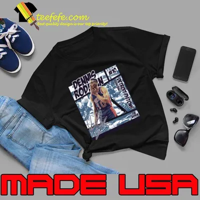 Dennis Rodman Detroit Pistons Basketball The Worm Signature Comic T-Shirt