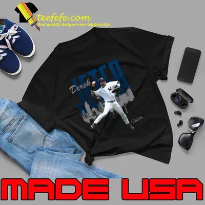 Derek Jeter Jump Throw Signature T-Shirt
