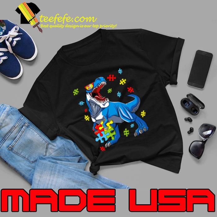 Dinosaur Autism Awareness Shirt for Autistic Kids Awareness T-Shirt