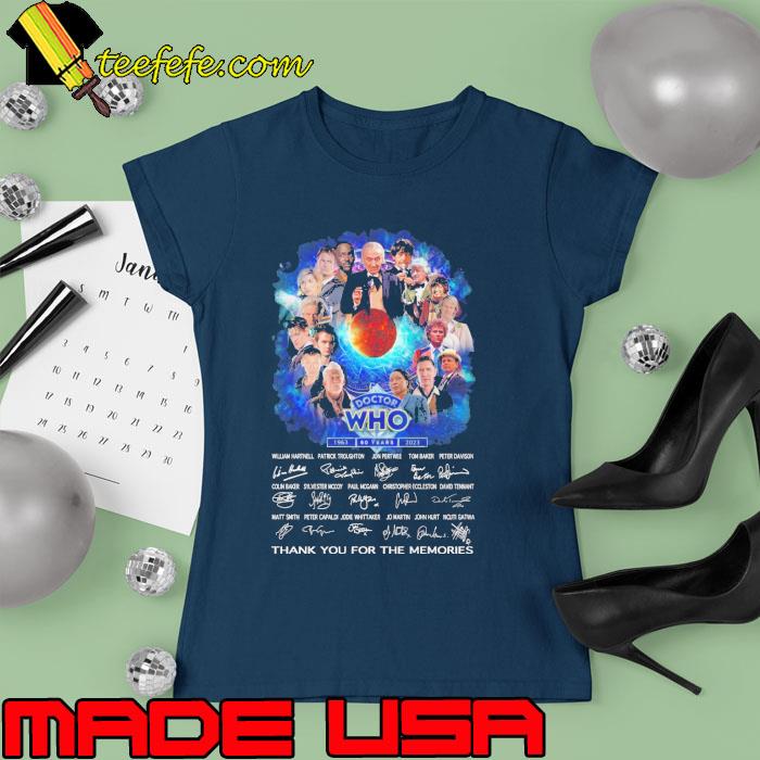 Doctor who 60 years 1963 2023 thank you for the memories signature s Ladies tee Doctor who 60 years 1963 2023 thank you for the memories signature s Ladies tee