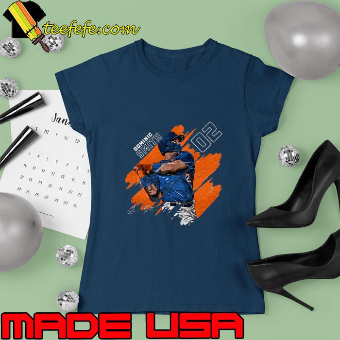 Dominic Smith New York M Stripes Signature Baseball T-Shirt Ladies tee Dominic Smith New York M Stripes Signature Baseball T-Shirt Ladies tee