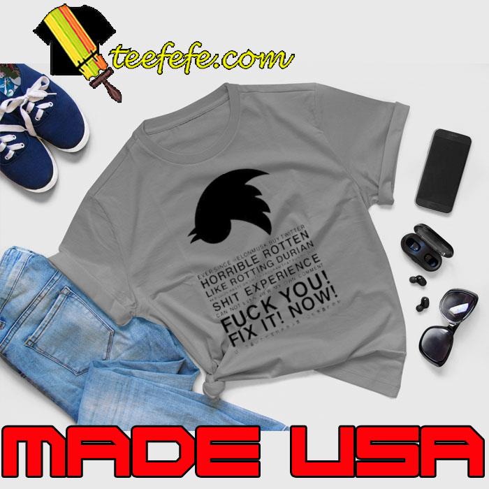 Ever Since Elon Musk Buy Twitter Horrible Rotten Like Rotting Durian Shirt Unisex Ever Since Elon Musk Buy Twitter Horrible Rotten Like Rotting Durian Shirt Unisex
