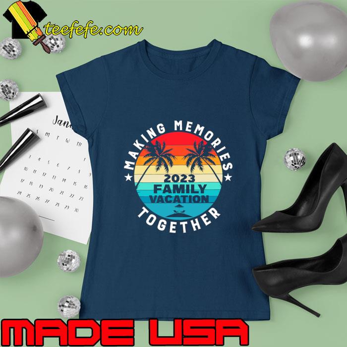 Family Vacation 2023 Beach Matching Summer Vacation Palm Tree Vintage T-Shirt Ladies tee Family Vacation 2023 Beach Matching Summer Vacation Palm Tree Vintage T-Shirt Ladies tee
