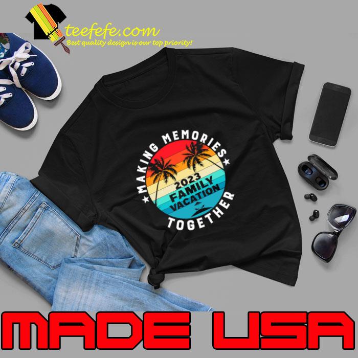 Family Vacation 2023 Beach Matching Summer Vacation Palm Tree Vintage T-Shirt Family Vacation 2023 Beach Matching Summer Vacation Palm Tree Vintage T-Shirt