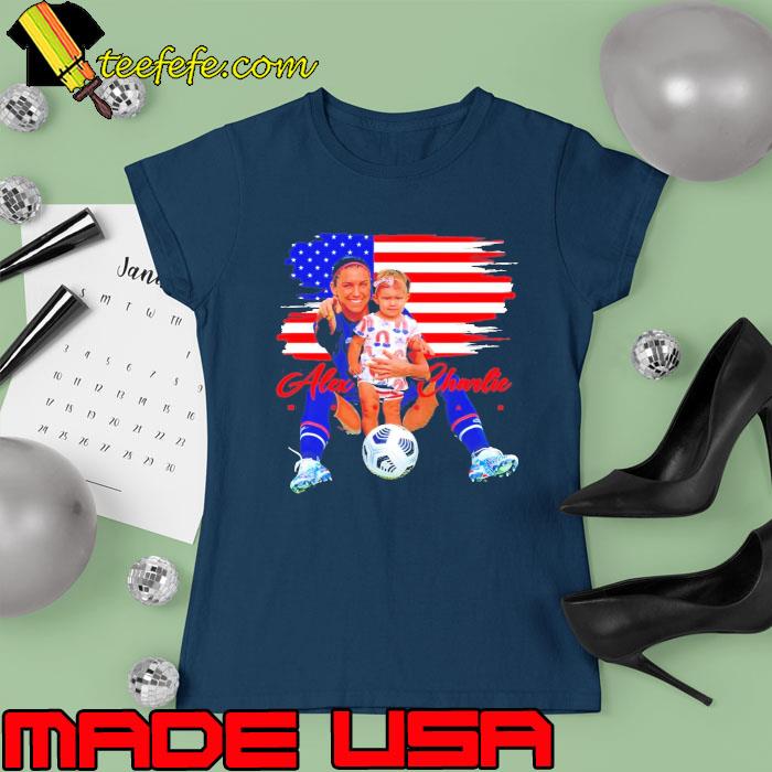 Funny alex Morgan US Women's Soccer with her baby American flag 2023 s Ladies tee Funny alex Morgan US Women's Soccer with her baby American flag 2023 s Ladies tee