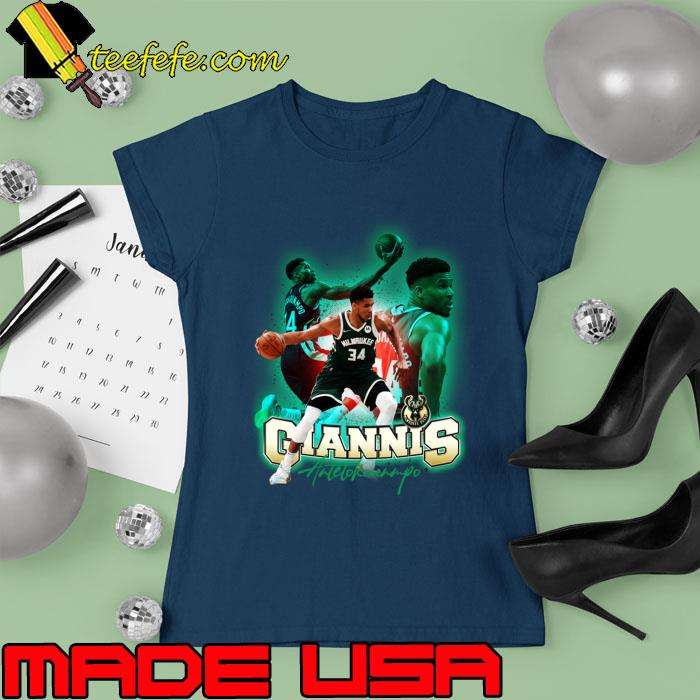 Giannis antetokuonmpo wilmaukee basketball T-Shirt Ladies tee Giannis antetokuonmpo wilmaukee basketball T-Shirt Ladies tee