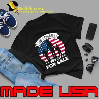 God's children are not for sale star american flag T-Shirt