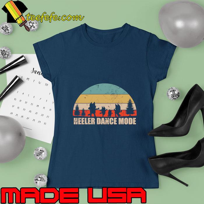 Heeler Dance Mode Forest Bluey Cartoon Vintage T-Shirt Ladies tee Heeler Dance Mode Forest Bluey Cartoon Vintage T-Shirt Ladies tee