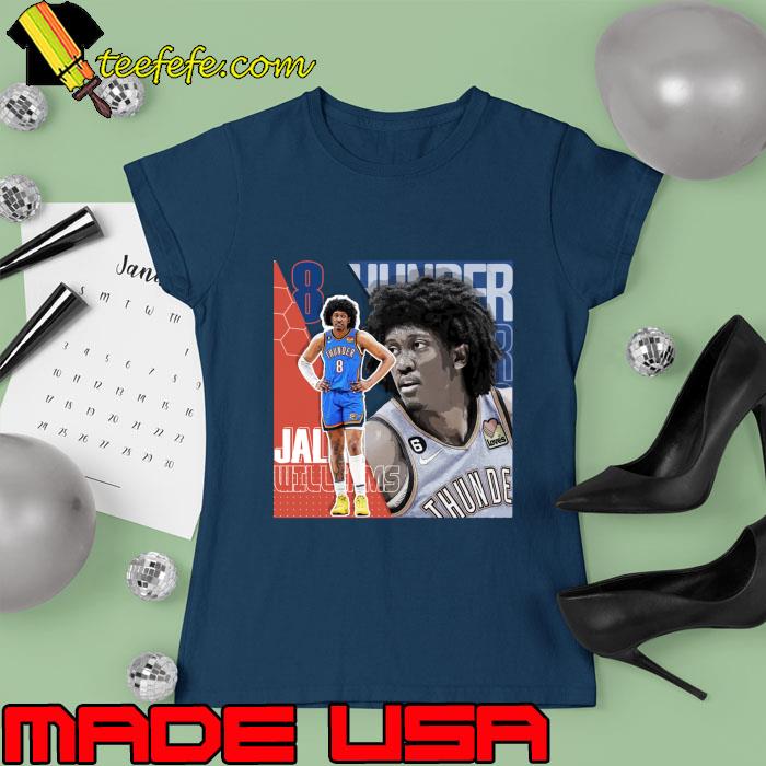 Jalen Williams Basketball Design Poster Thunder T-Shirt Ladies tee Jalen Williams Basketball Design Poster Thunder T-Shirt Ladies tee