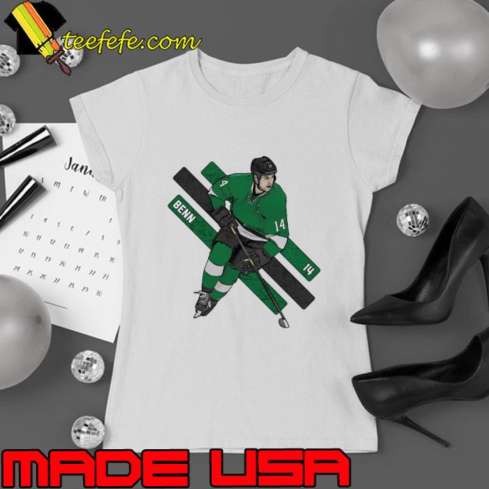 Jamie Benn Hockey Player Canadian For Dallas Stars Stripes T-Shirt Ladies tee Jamie Benn Hockey Player Canadian For Dallas Stars Stripes T-Shirt Ladies tee