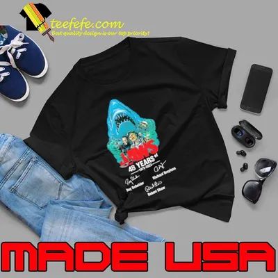 Jaws 48 years of 1975 2023 signature shirt