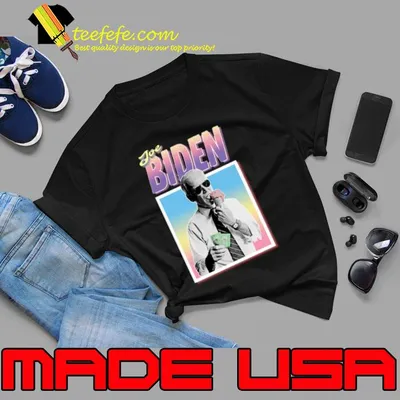 Joe Biden Eat Ice Cream Holding Money President Hipster Statement T-Shirt