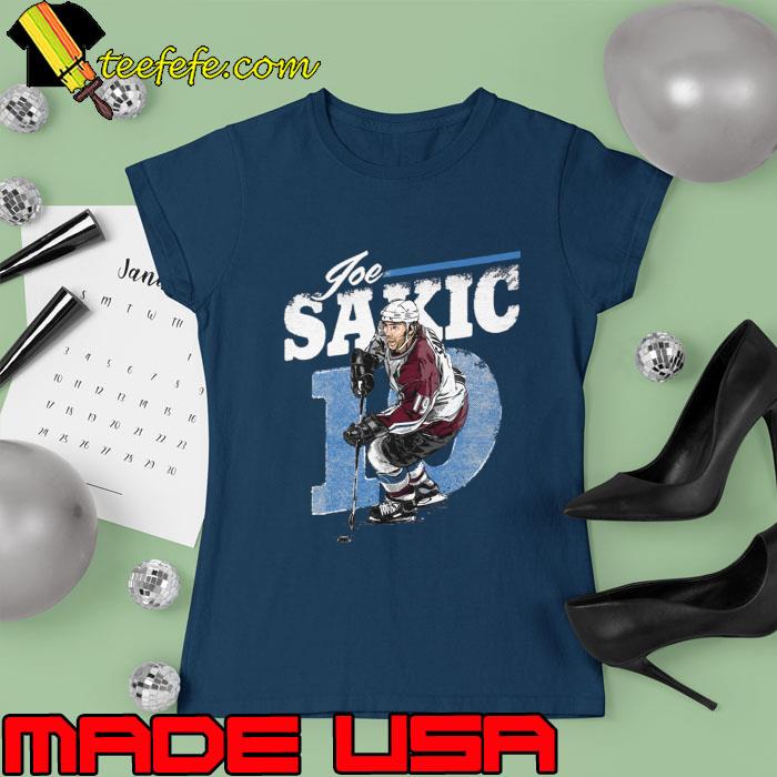 Joe Sakic Colorado Retro T-Shirt Ladies tee Joe Sakic Colorado Retro T-Shirt Ladies tee