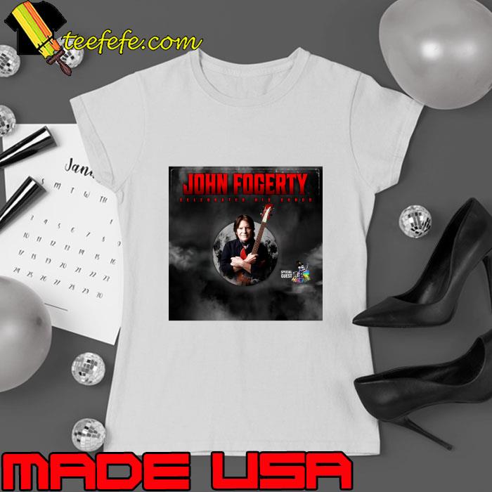 John Fogerty Celebrates His Songs Player Guitar Moon T-Shirt Ladies tee John Fogerty Celebrates His Songs Player Guitar Moon T-Shirt Ladies tee