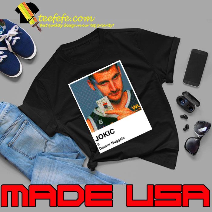 Jokic Serbian Denver Nuggets Basketball 8bit Pantone T-Shirt