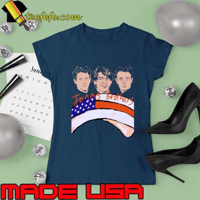 Jonas brothers silouette american flag T-Shirt Ladies tee Jonas brothers silouette american flag T-Shirt Ladies tee