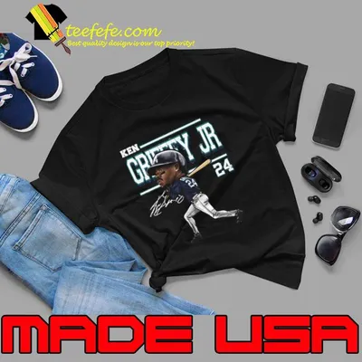 Ken Griffey Jr. Seattle Cartoon Signature An American Former Baseball Outfielder T-Shirt